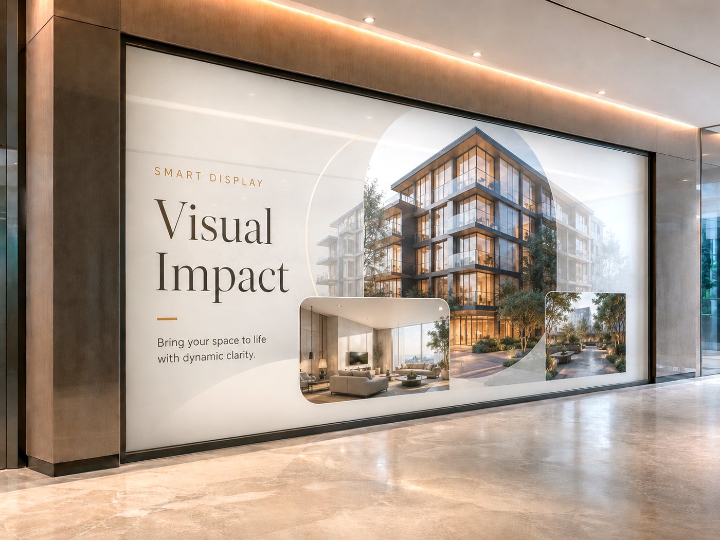 Glass advertisement display