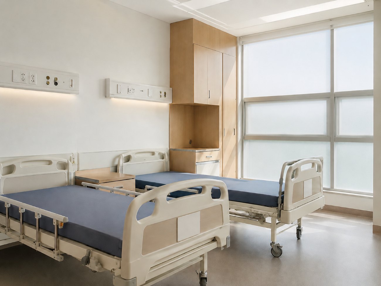 Hospital window opaque